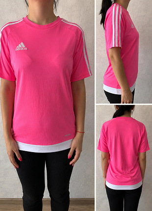 Футболка adidas climalite оригінальна спортивна футболка, яскраво-рожева, р. 160 (13–14 років)