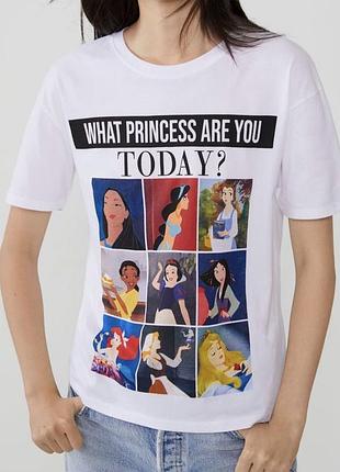 Жіноча біла футболка від zara disney