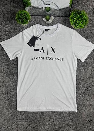 Мужская футболка armani белая s, m, l