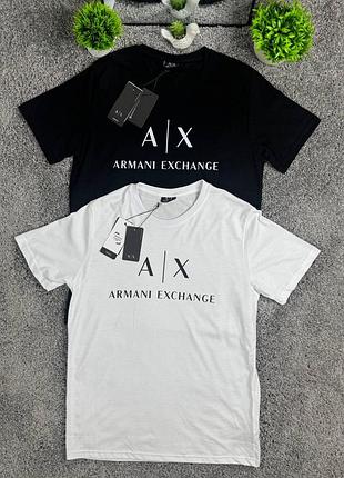 Мужская футболка armani белая и черная s, m, l