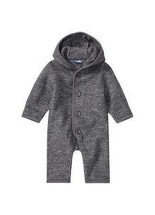 Теплий комбінезон вовняний для хлопчика lupilu lidl 381752 050-56 см (0-2 months) сірий