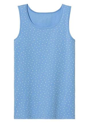 Майка натільна з широкими бретелями для дівчинки pepperts ecoprint 442790 134-140 см (8-10 years) блакитний