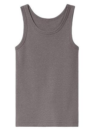 Майка бельевая хлопковая ажурная для мальчика lupilu ecoprint 442783 110-116 см (4-6 years) серый