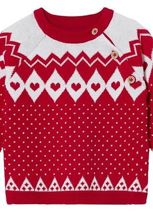 Джемпер с принтом для девочки lupilu lycra® 461625 074-80 см (6-12 months) красный