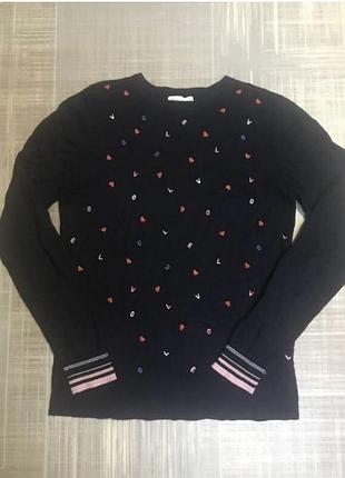 Warehouse💙 жіночий одяг/ темно-синій світшоті з віскози💛36/s/44
