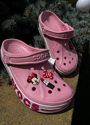 Женские кроксы сабо crocs crocs bayaband clog розовые crocs bayaband clog