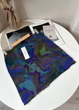 Спідниця в принт юбка сітка urban outfitters
