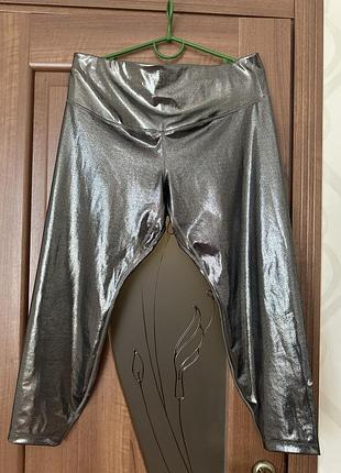 Спортивные лосины nike one metallic sparkle / dri-fit (1x / xl-2xl) / женские леггинсы с металлическим блеском (оригинал)