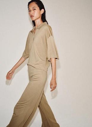 Костюм трикотажний поло брюки zara зара