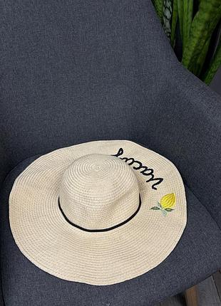Гарна соломʼяна шляпка капелюх primark vacay