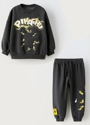 Костюм з толстовки та плюшевих штанів pikachu pokémon™ zara 4395