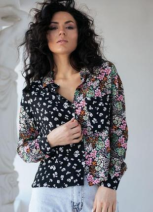 Рубашка zara натуральная ткань