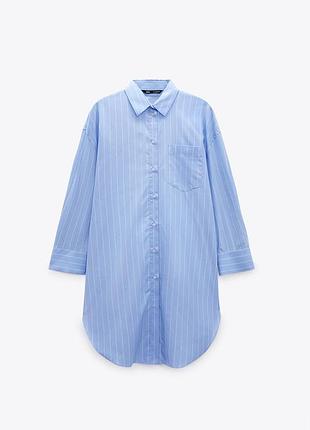 Сорочка оверсайз із бавовни zara