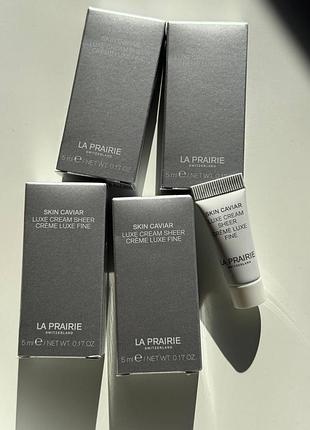 Легкий зміцнювальній та підтягувальний крем la prairie skin caviar luxe cream sheer міні 5мл