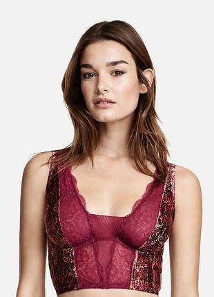 Мереживний корсетний бюстгальтер - топ бра h&m у розмірі 80с 🔥🔥🔥