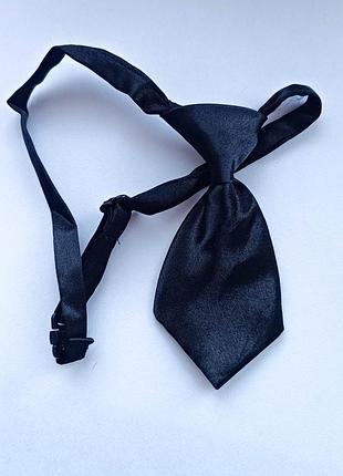 Галстук для младенца 1-180 праздничный, 10х5 см черный от 0 мес до 2 лет