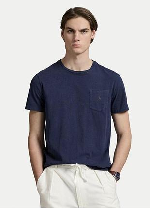 Темно синя футболка ralph lauren