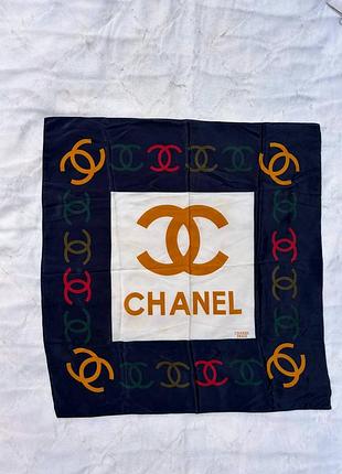 Шелковый платок chanel vintage хустка