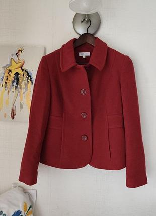 Шерстяне коротке пальто / жакет marks & spencer petite (uk 12 / m-l), вовна woolmark blend.