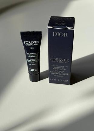 Тональний крем dior forever skin glow міні по 2,7мл відтінок 3n