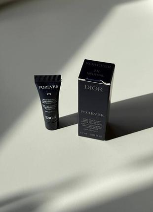 Тональний крем dior forever clean matte high perfection 24 h foundation spf 20 pa+++  мініатюра 2,7мл відтінок 2n