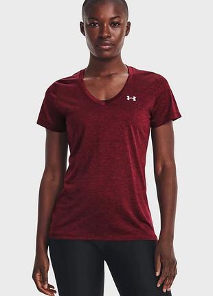 300 грн 
жіноча футболка under armour tech twist v-neck бордового кольору.
розмір xl