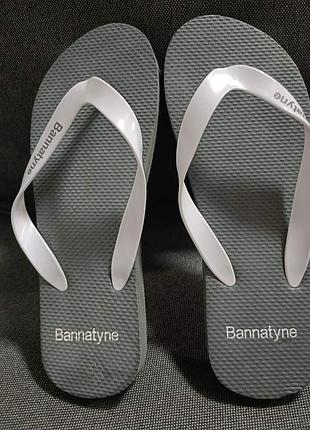 Сірі тапочки шльопки вʼєтнамки від bannatyne розмір 38
