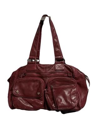 Вінтажна шкіряна сумка genuine leather.