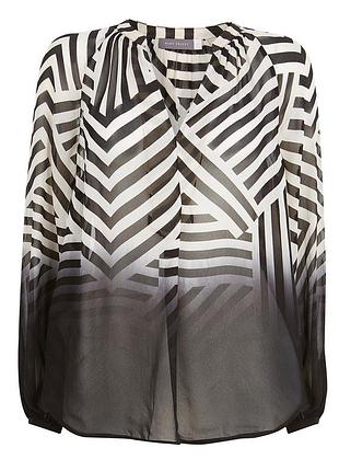 Блуза mint velvet в геометричний принт омбре (розмір uk 16 / xl)
