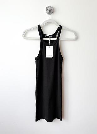 Сукня майка pull&amp;bear чорна в рубчик 2