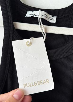 Сукня майка pull&amp;bear чорна в рубчик 3