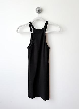 Сукня майка pull&amp;bear чорна в рубчик 4