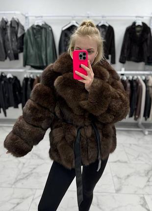Роскошная шуба из натурального песца