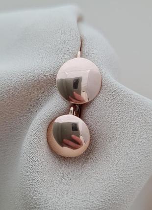 Серьги золотые круглые гладкие без камней