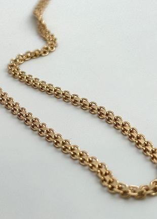 Цепочка из серебра с позолотой из плетениям бисмарк 50 см