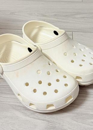 Оригінальні крокси сабо crocs classic clog (білі / white)