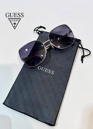Оригінальні жіночі окуляри guess з темною лінзою гес сонцезахисні