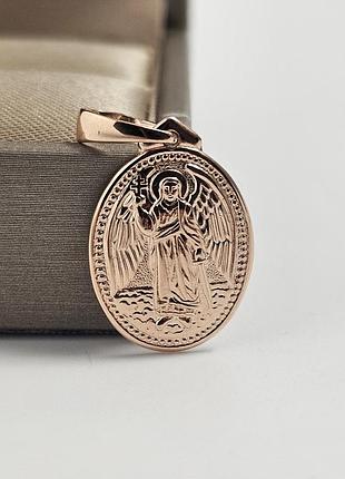 Ладанка із золота з образом архангела михаїла під ланцюжок або шнур