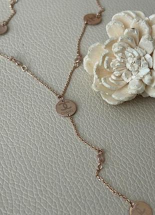 Кольє золоте відомого модного дому із золотими монетками