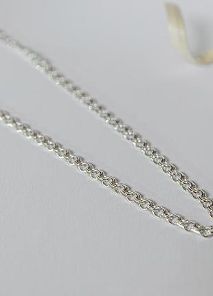 Цепочка серебряная ручное плетения бисмарк тоненький