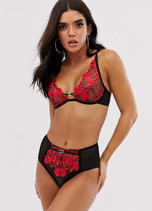 Мереживні труси трусики сліпи батал plus size з вишивкою ann summers uk 24 50 4-5xl 🔥🔥🔥