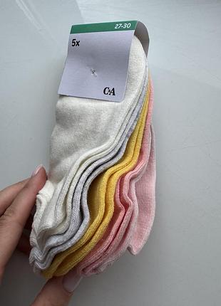 Носки c&amp;a 5 пар р. 27-30 (базовые, укороченные)