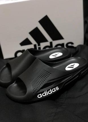 Чоловічі чорні шльопанці adidas – комфорт на кожен день | розміри 40–46 мужские тапочки чорные для пляжа