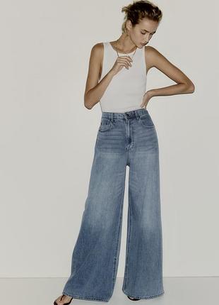 Джинсы super wide leg очень широкие палаццо h’m