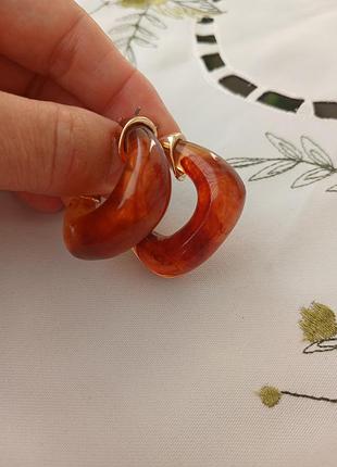 Сережки люцитові кільця