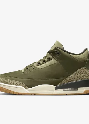 Оригинальн! кроссовки мужские air jordan 3 retro olive dn3707-202