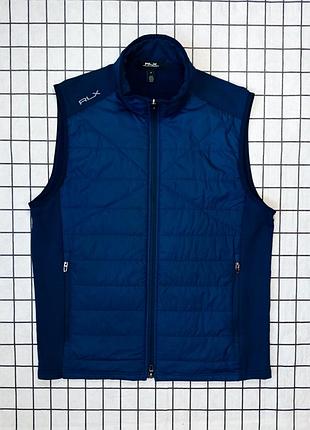 Жилетка ralph lauren rlx hybrid gilet в темно-синем цвете
