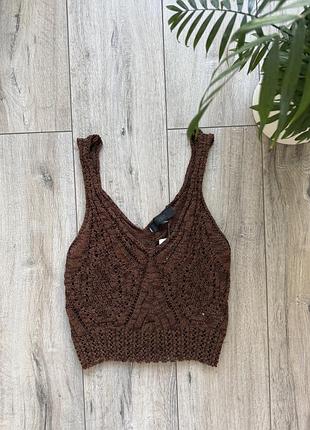 Топ вязаний zara