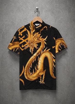 Сорочка з драконом dragon print hawaiian shirt японський стиль
