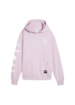 Жіноче худі puma x sophia chang у кольорі "grape mist" (бузковий) з фірмовою вишивкою на грудях
